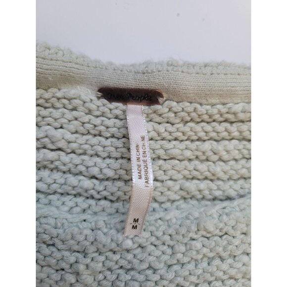 NWT Free People Light Green Chucky Knit Dolman Sleeve Oversized Sweater Size M - Picture 6 of 13